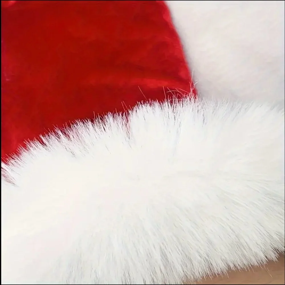 Christmas Santa Red Velvet Gloves Faux Fur NEW